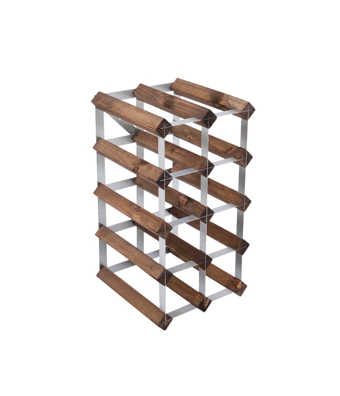 Vinreol, 12 flasker - mørk eg